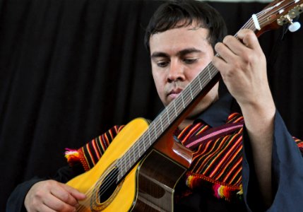 Walter Montero Valda performs on classical guitar. photo