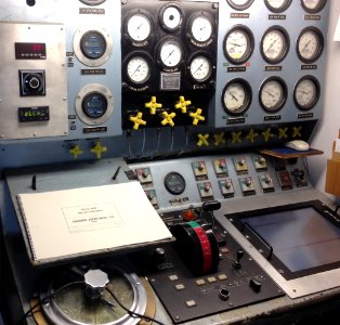 Engineering Control Station on the Research Vessel Miller Freeman photo