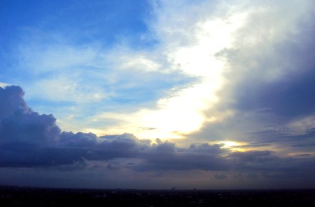 Shadows form as the evening grows