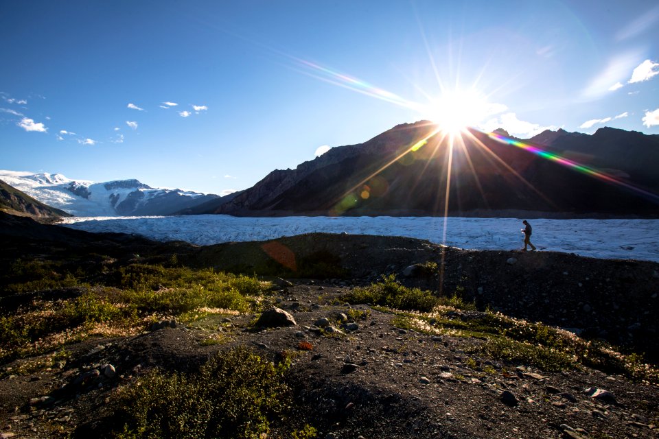 Morning Stroll along the Root Glacier Lateral Moraine