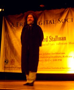Richard Stallman in his St. IGNUcius avatar :) photo