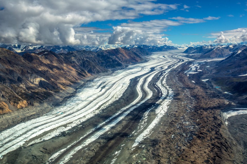 Logan Glacier and Walsh Glacier Confluence