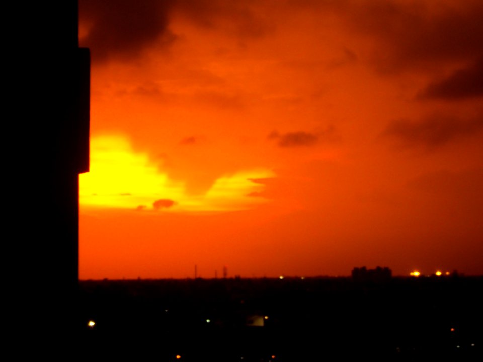 May sunset in Kolkata