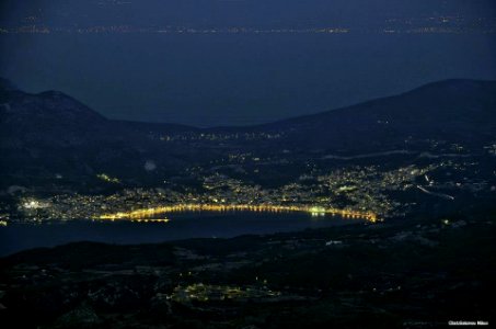 Night view of Samos Town