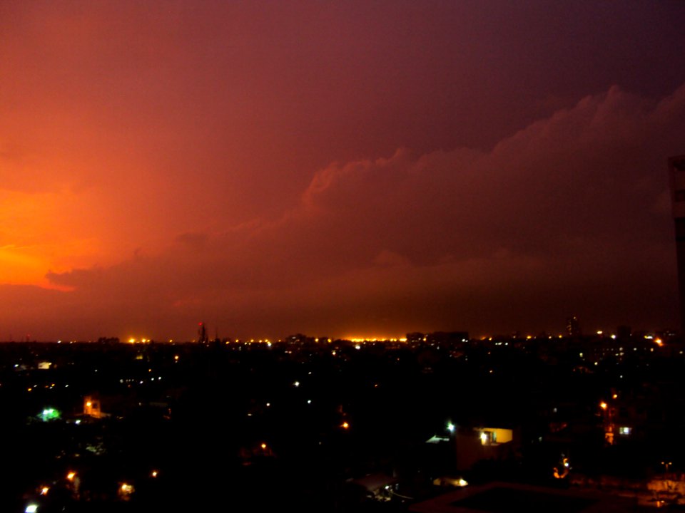 May sunset in Kolkata