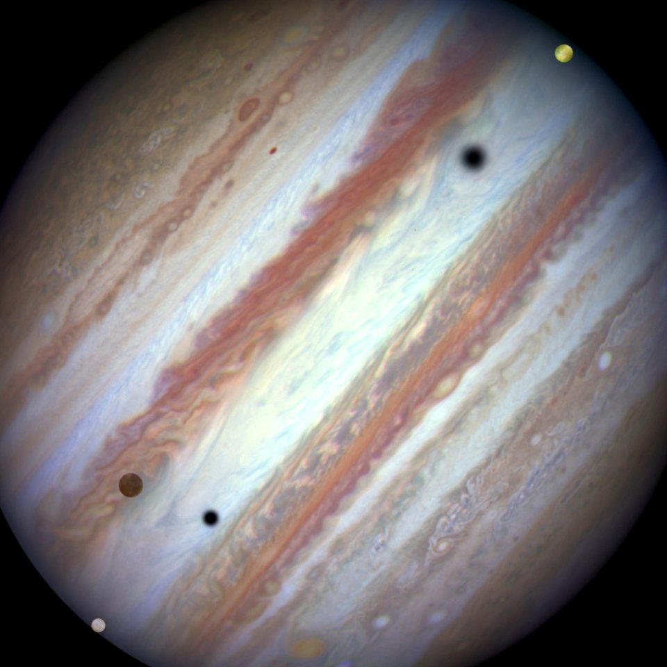 Moons Transiting Jupiter