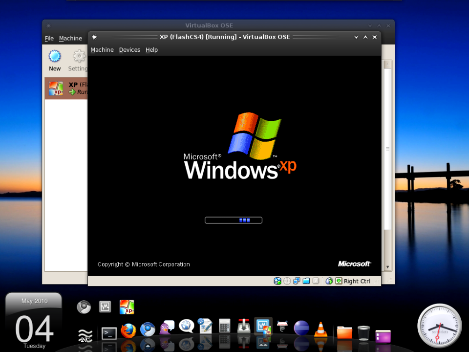 VirtualBox OSE-তে Windows XP শুরু হচ্ছে