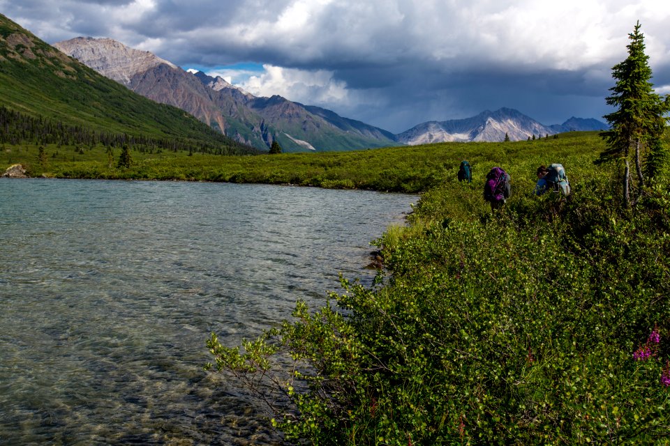 Backpacker along Lake 2