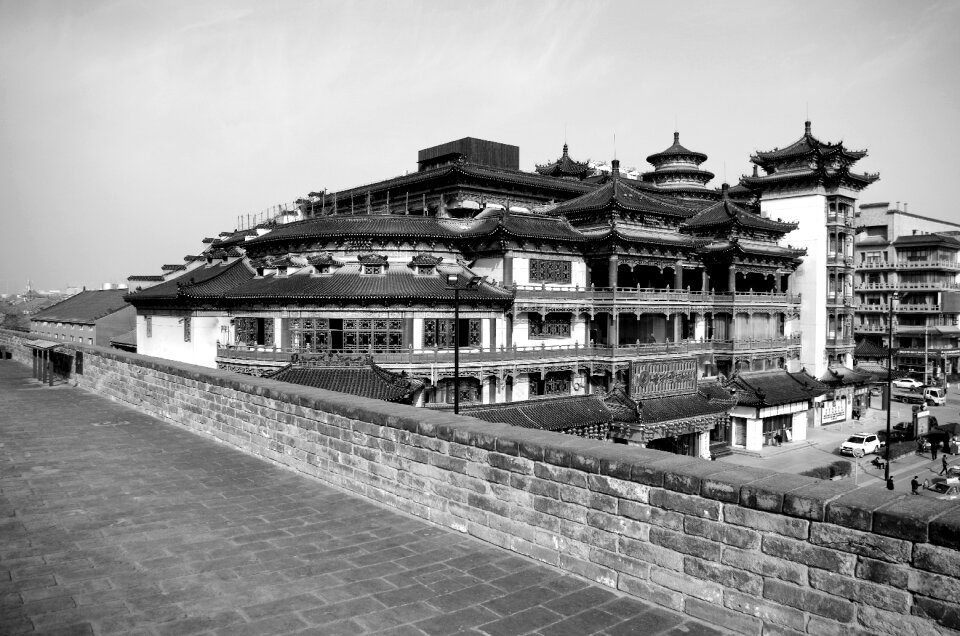 Xi ' an walls black and white