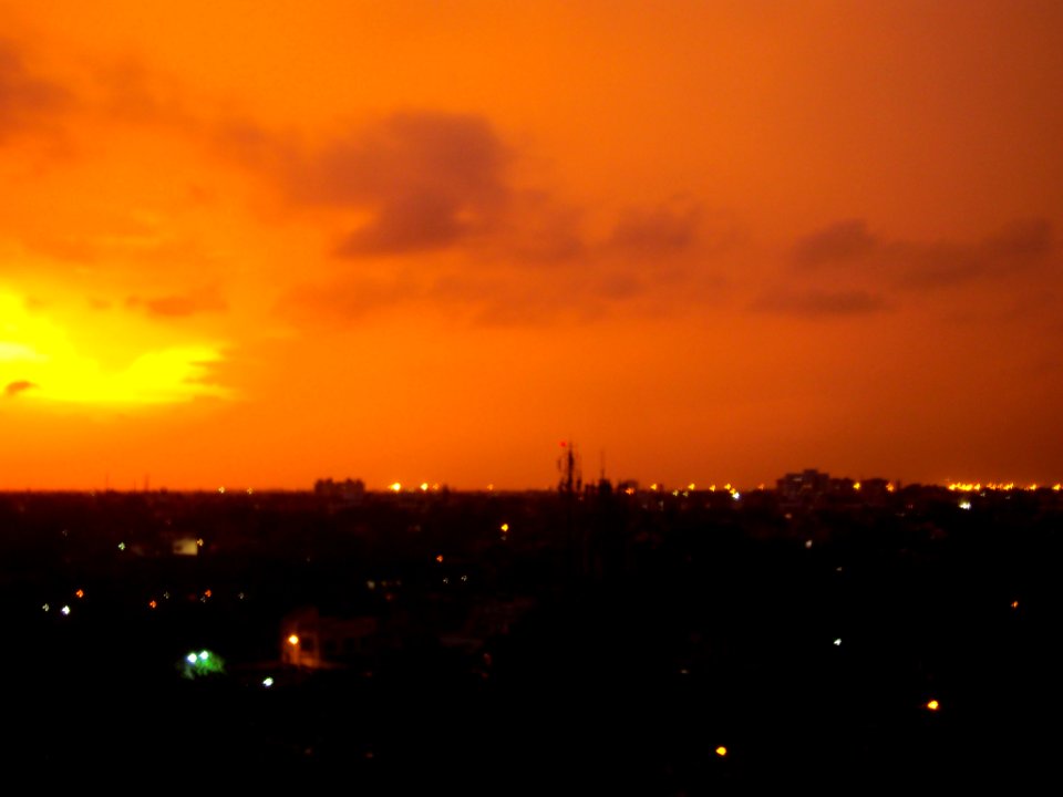 May sunset in Kolkata
