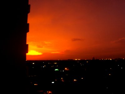 May sunset in Kolkata