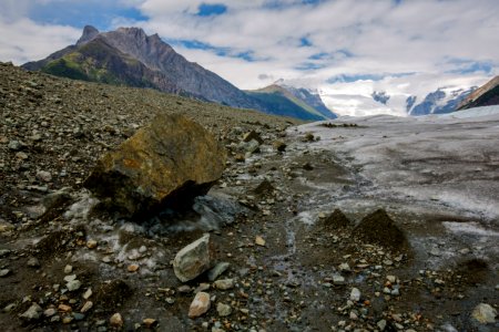 Medial Morain on the Root Glacier photo