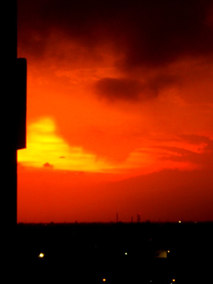 May sunset in Kolkata
