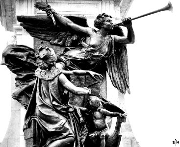 Angel of the Apocalypse Blowing Trumpet