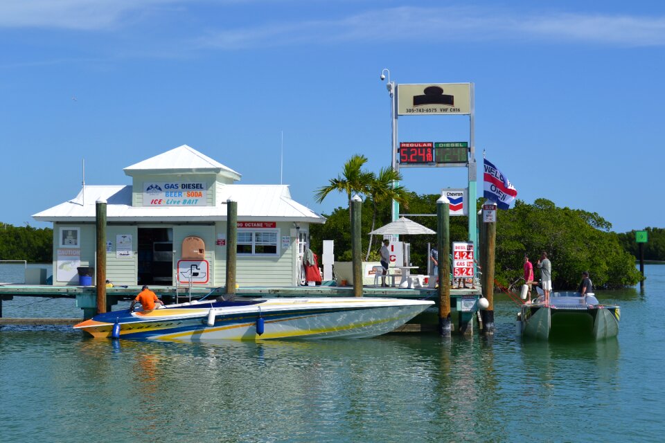 Fuel dock boat nautical