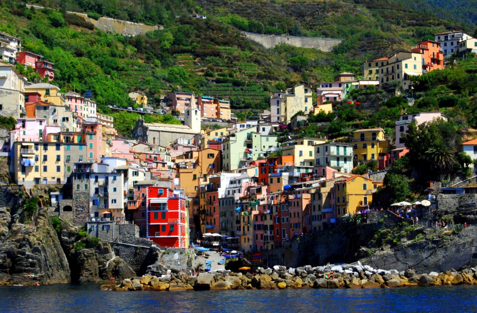 Rocks mountain riomaggiore photo