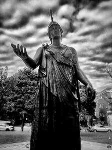Goddess Athena Begging for Money photo