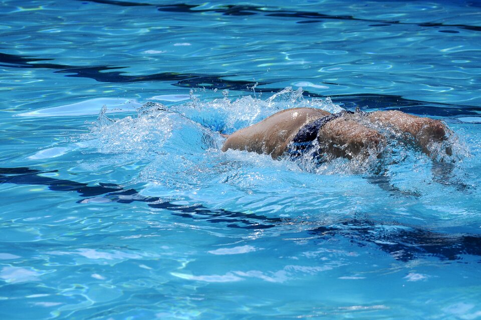 Swimmer summer swimming pool