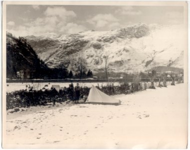 Woman Tent Snow