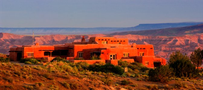 Painted Desert Inn National Historic Landmark at Sunrise