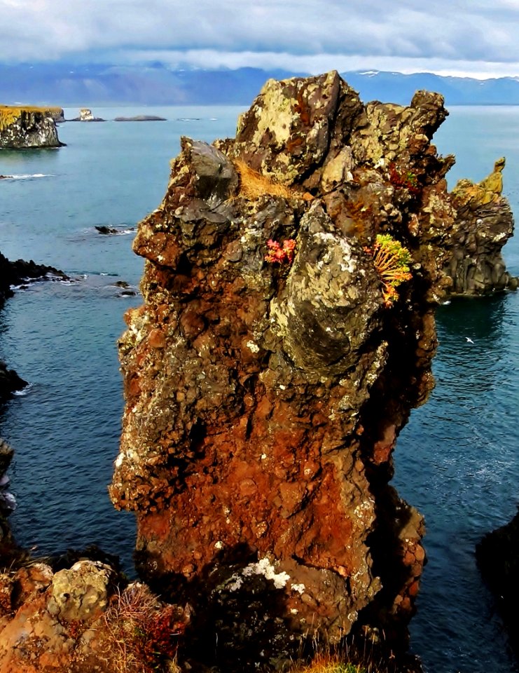 Sea stack Rock, West Iceland
