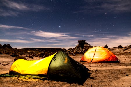 Tents at Devils Playground 040617 Night Sky with Stars NPS-Jacob Holgerson