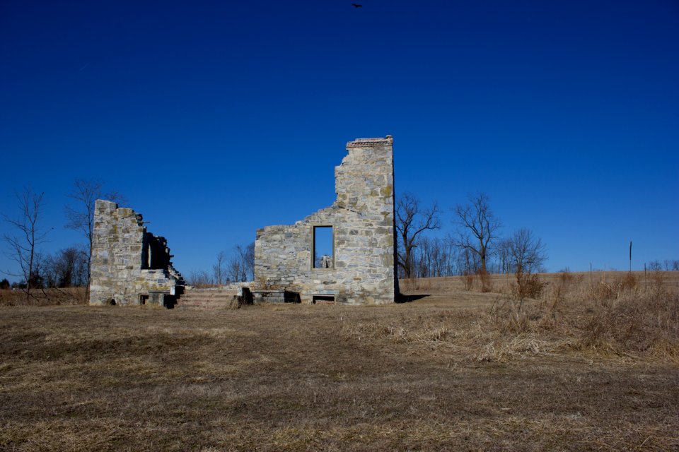 Ruins of a building at Schoolhouse Ridge South, NPS Photo/J. Chapman