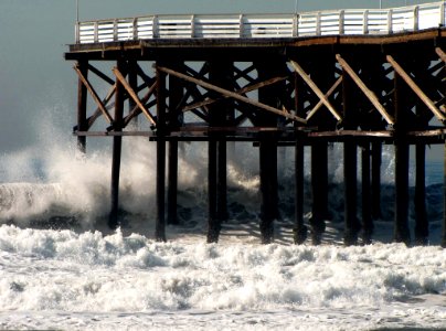 Big Wave Surge Pacific Beach Pier photo