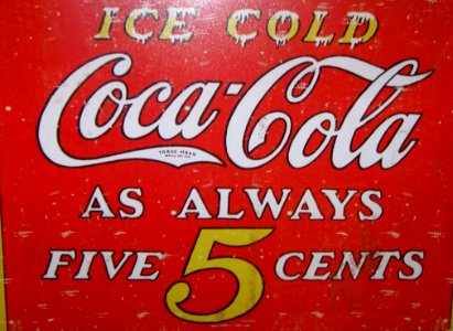 Coca-Cola, Ice Cold Coke, Five Cents photo
