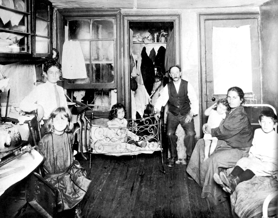 New York tenement family, New York, NY, c. 1890.