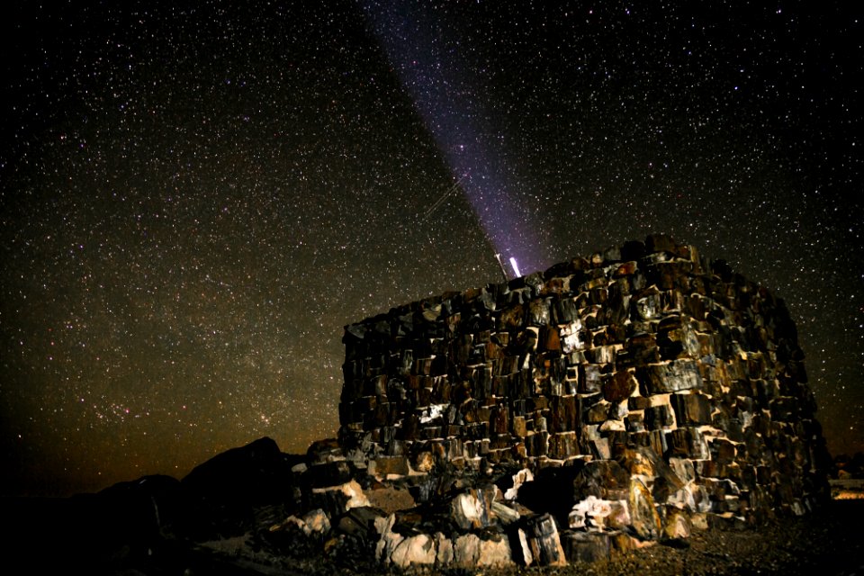 Agate House at Night 2 041817 Night Sky with Stars NPS-Jacob Holgerson