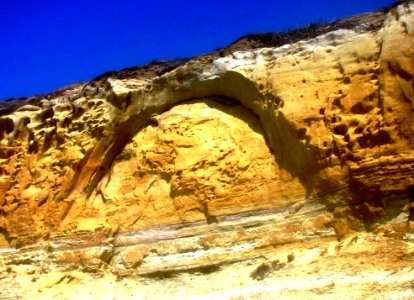 Arch of Torrey Pines, California Coast Geology