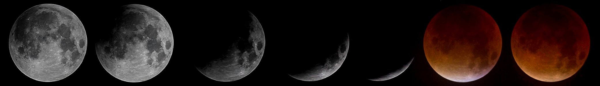 Lunar eclipse sequence photo