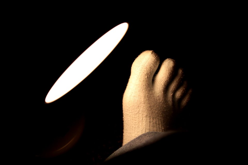 Toe socks and the light