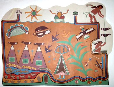 Kabotie Symbols Mural at the Painted Desert Inn NHL