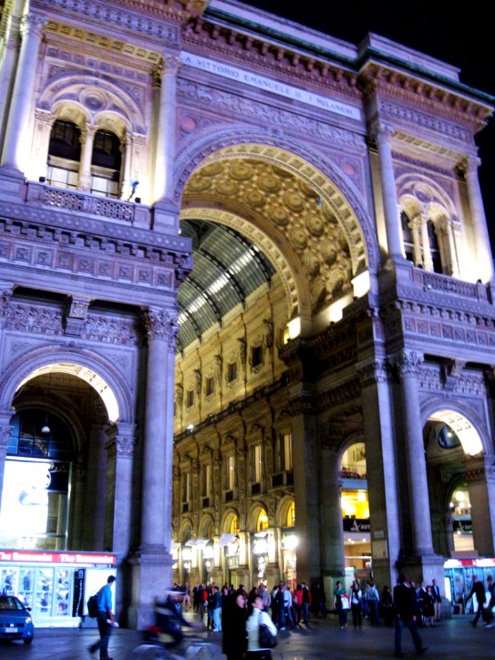 Milan Galleria By Night, Italy