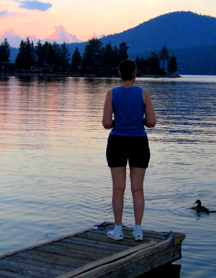 Shorts on the dock, Woman at Rest