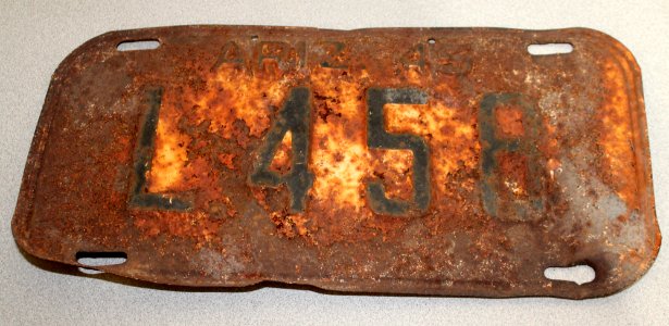 07-01-17 1665 1945 Route 66 License Plate NPS-HL