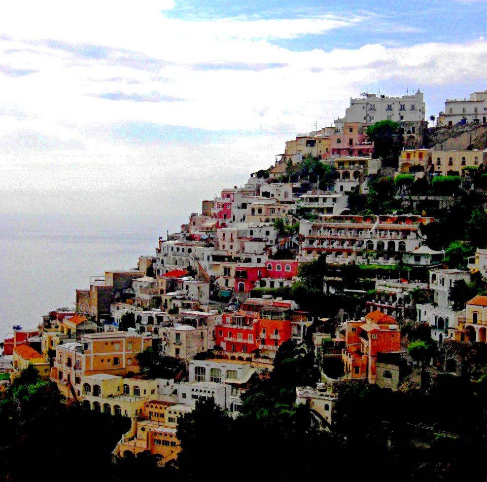 Hillside town Amalfi Coast , Southern Italy