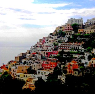 Hillside town Amalfi Coast , Southern Italy photo