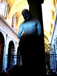 Christ in Blue Light, Spanish Steps Church, Rome Italy photo