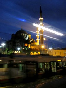 Istanbul Mosque at Night, Turkey photo