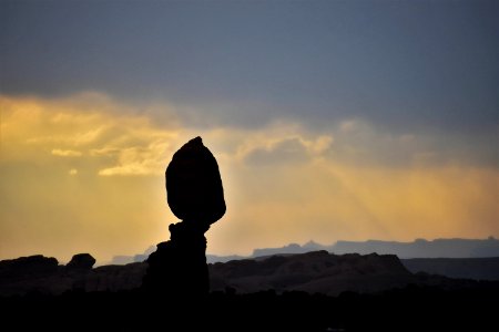 Balanced Rock at sunset photo