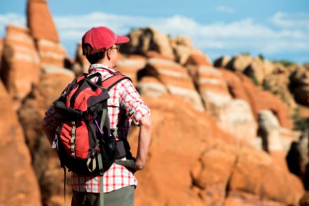 Enjoying the view at the Fiery Furnace
