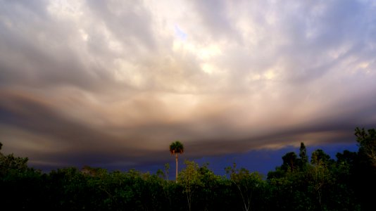 Evening storm over HQ