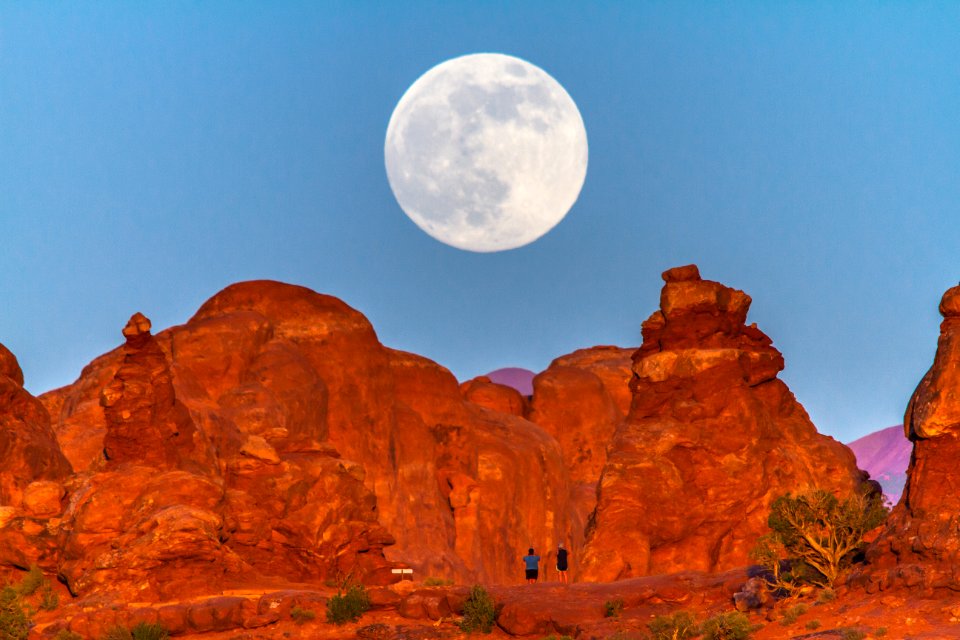 Enjoying the supermoon in the Windows
