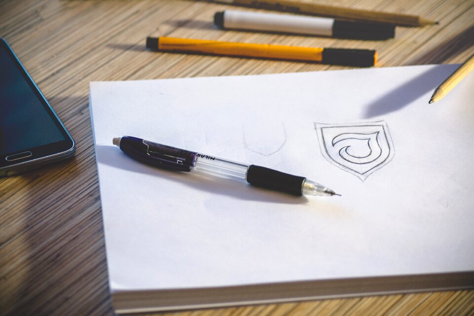 Paper logo sketch photo