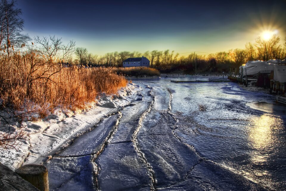 Cold freezing snow photo