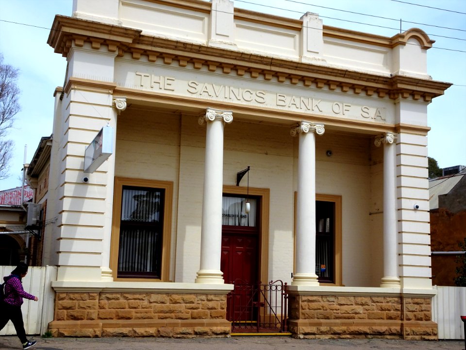 Jamestown. The old Savings Bank of South Australia. A grand 19th century style bank building.