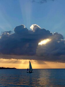 Sea caribbean boat photo